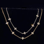 Fine Flower Zircon ID Bracelet gold