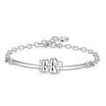 Double Silver ID Bracelet Cat