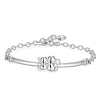 Double Silver ID Bracelet Cat