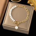 Baroque Style ID Bracelet with Beads
