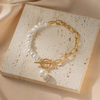 Baroque Style ID Bracelet with Beads