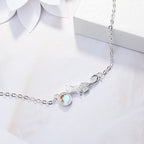 Silver Playing Cat ID Bracelet
