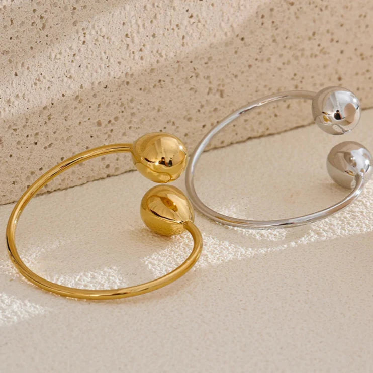 Gold Drop Water Charm ID Bracelet