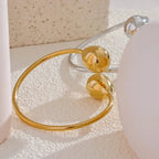 Gold Drop Water Charm ID Bracelet