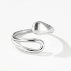 Elegant Curb Chain Bracelet with Silver Water Drop