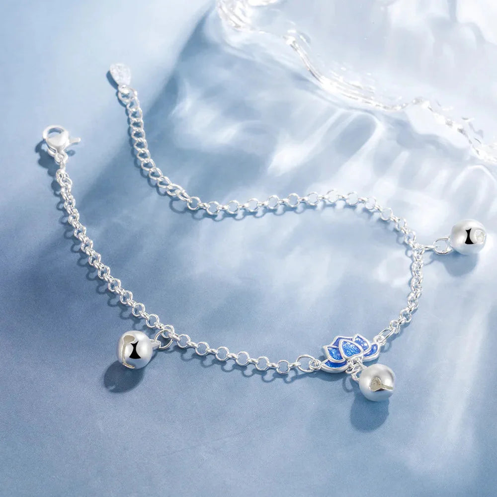 Lotus Flower ID Bracelet for Women