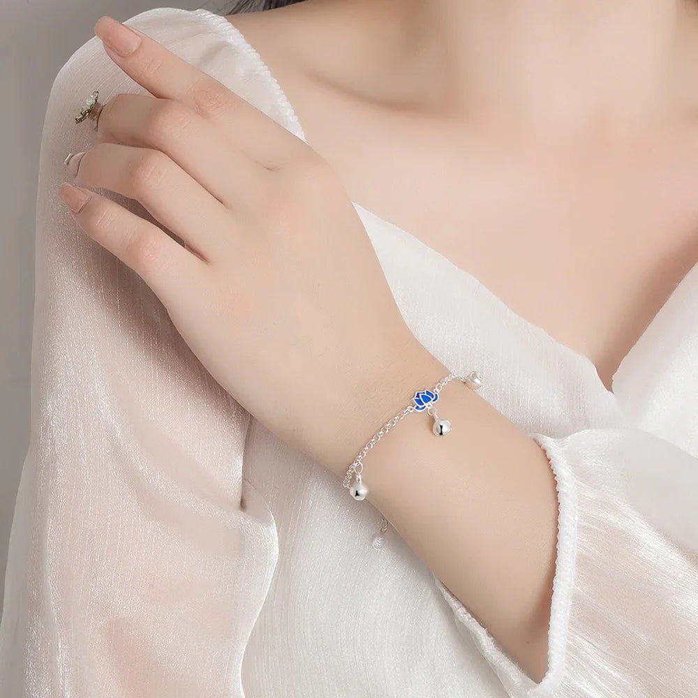 Lotus Flower ID Bracelet for Women