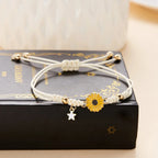 Yellow Daisy Flower ID Bracelet