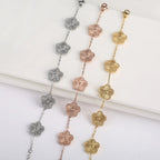 5-Petal Flower ID Bracelet rose gold