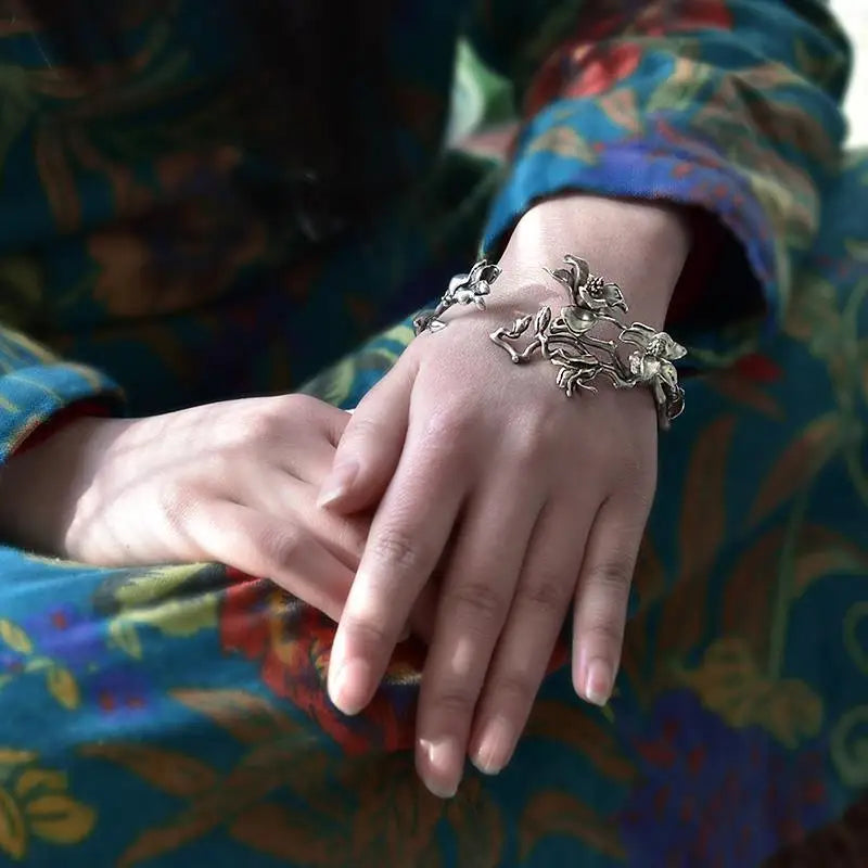 Magnolia Flower ID Bracelet