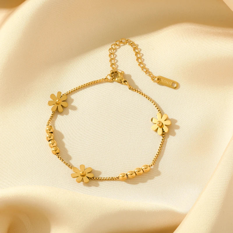 Daisy Flower ID Bracelet