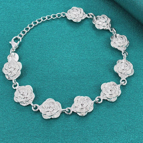 Rose Flower ID Bracelet