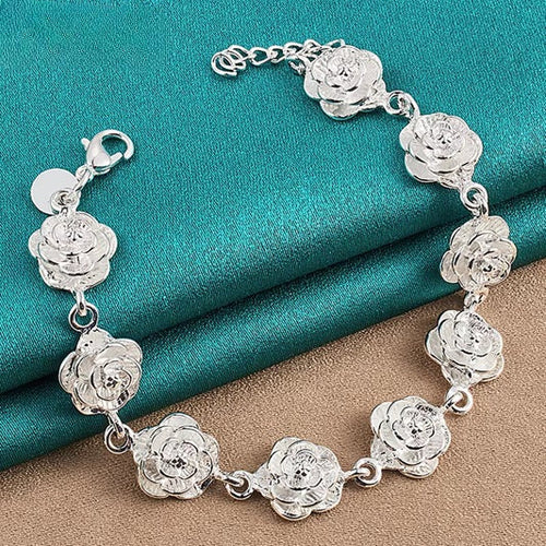 Rose Flower ID Bracelet