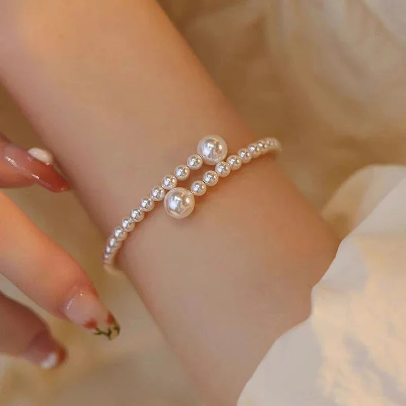 Women's ID Bracelet with Pearls