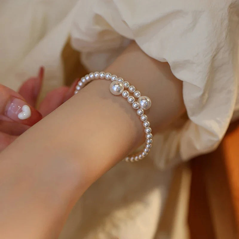 Women's ID Bracelet with Pearls