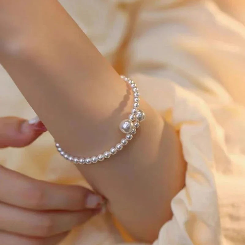 Women's ID Bracelet with Pearls