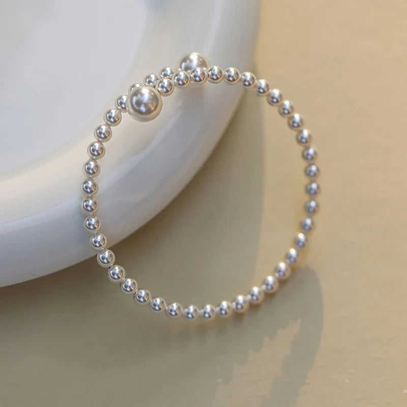 Women's ID Bracelet with Pearls