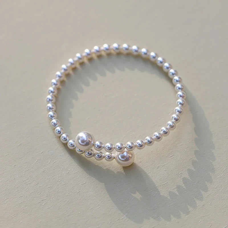Women's ID Bracelet with Pearls