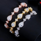 Water Drop Bracelet in Rose Zircon