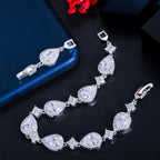 Water Drop Bracelet in Silver Zircon
