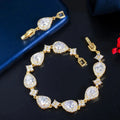 Water Drop Bracelet in Gold Zircon