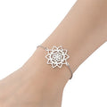 Life Flower Mandala Bracelet Dawapara Woman silver