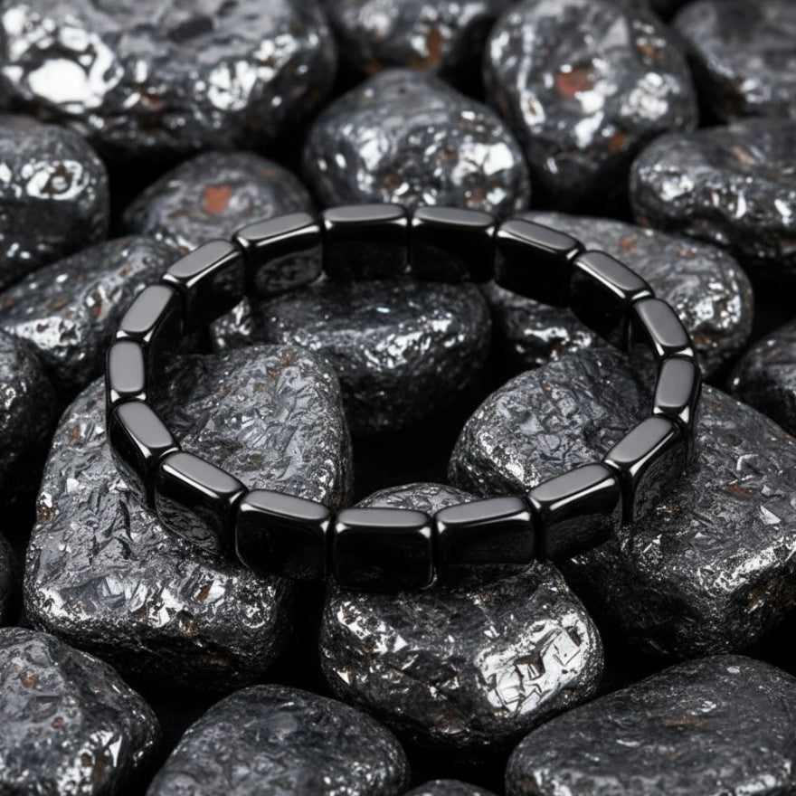 Eclipse hematite bracelet