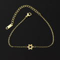 Hexagram Bracelet Star of David Judaism Gold Chain Bracelet
