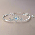 Winter Snowflake Chain Bracelet for Women Silver