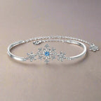 Winter Snowflake Chain Bracelet for Women Silver