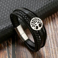 Men's Leather Bracelet Tree of Life style 1