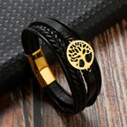 Men's Leather Bracelet Tree of Life style 3