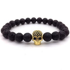 Men's Bead Bracelet Skull Head