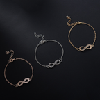 Infinity Bracelet Gold, silver and rose gold