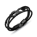 Men's Black Infinity Bracelet