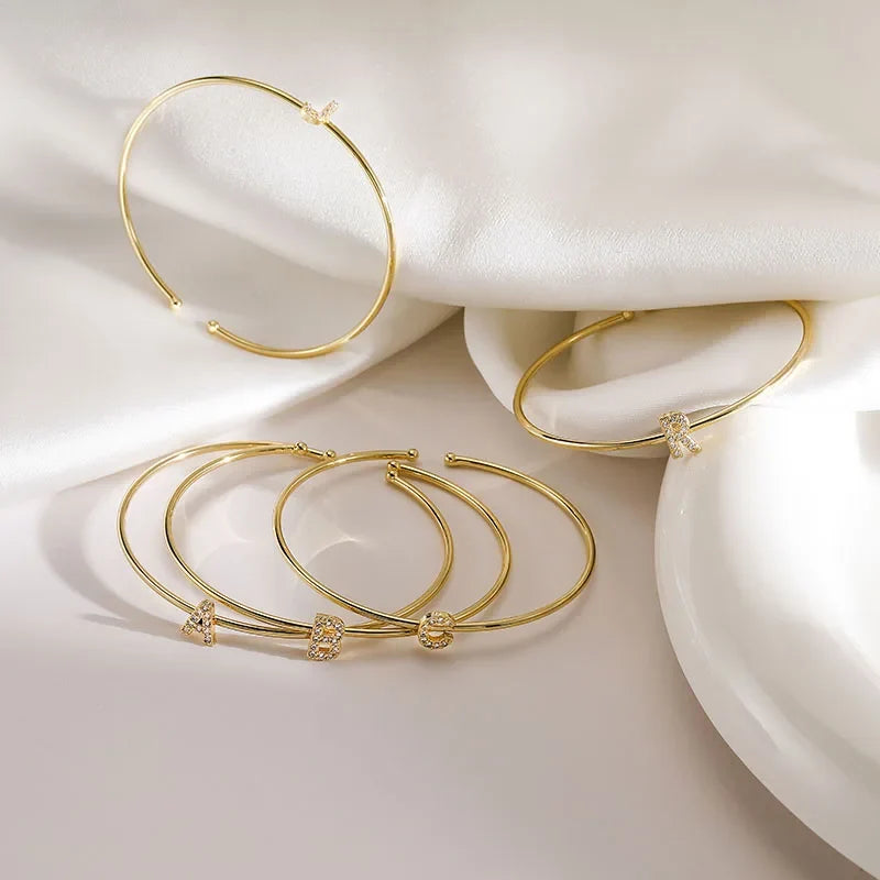 Minimalist initial bracelet