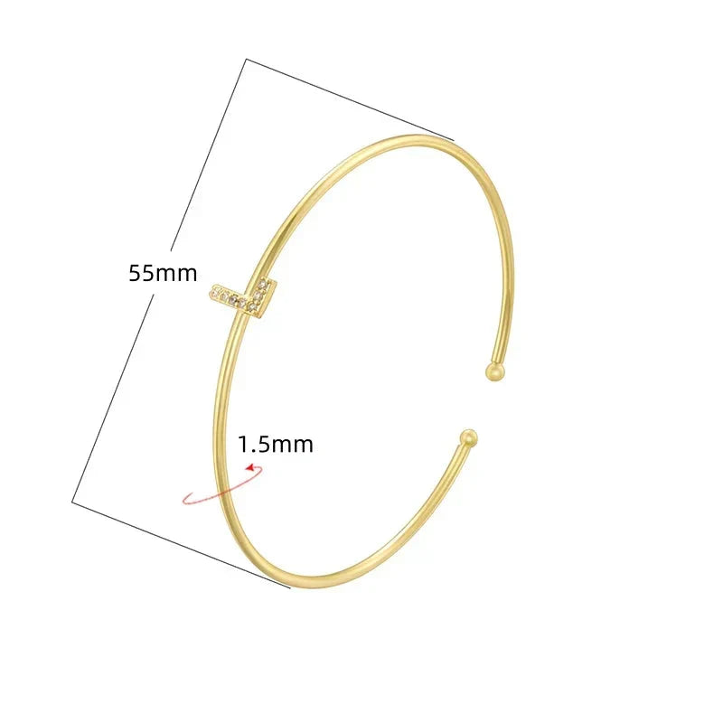 Minimalist initial bracelet