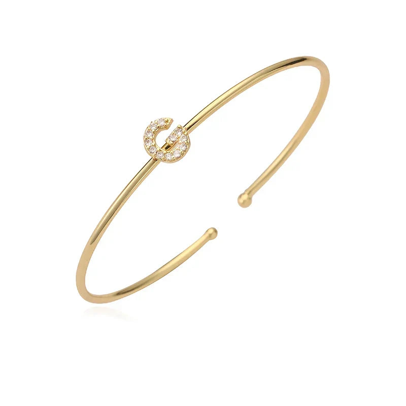 Minimalist initial bracelet g