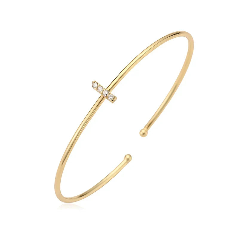 Minimalist initial bracelet i