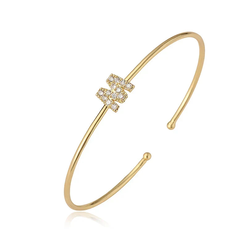Minimalist initial bracelet m