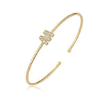 Minimalist initial bracelet m