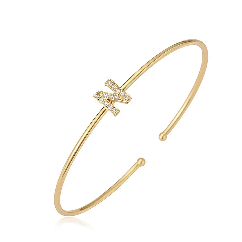 Minimalist initial bracelet n