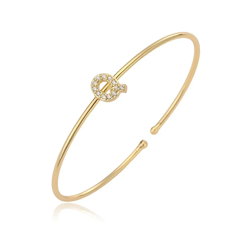Minimalist initial bracelet q