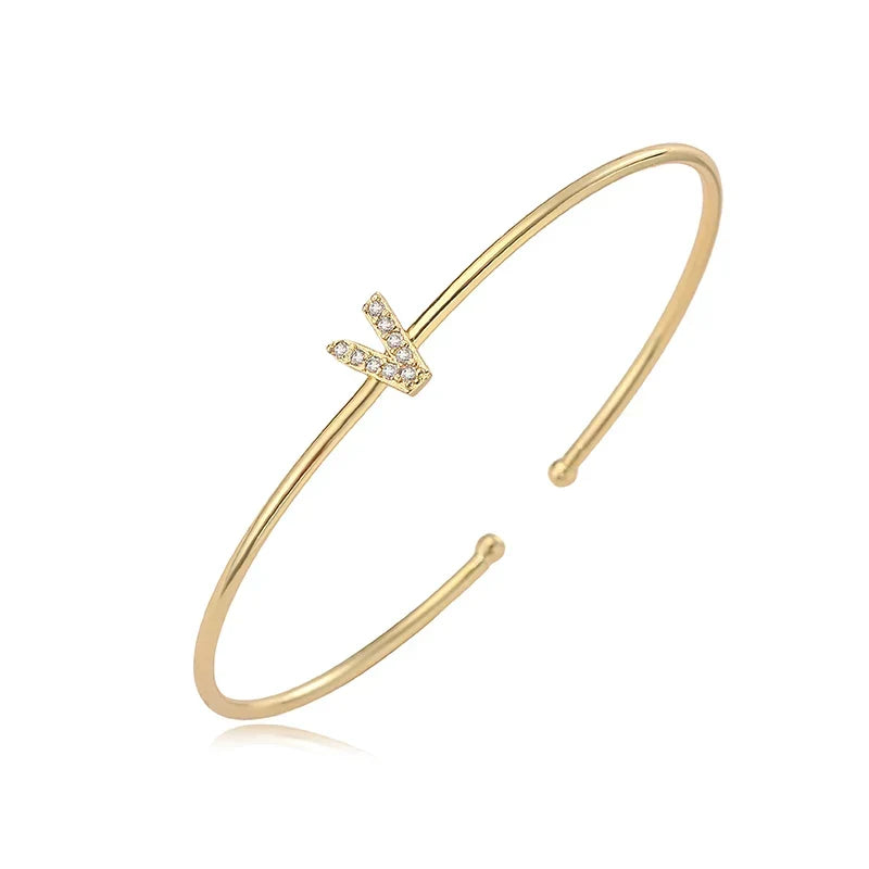Minimalist initial bracelet v
