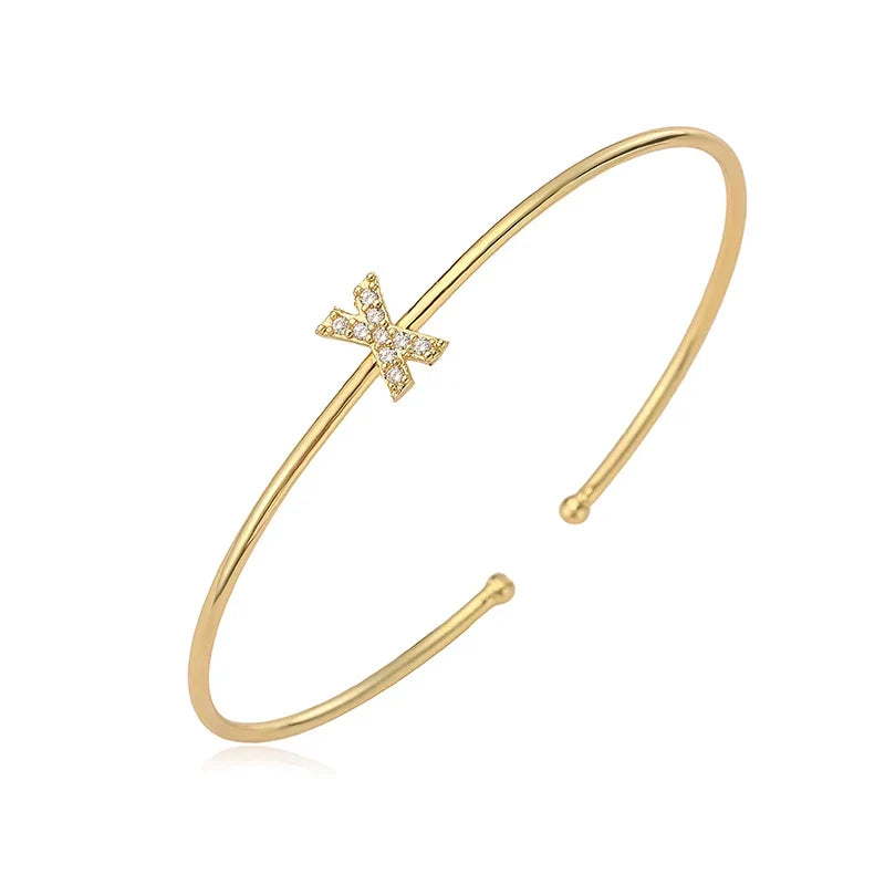 Minimalist initial bracelet x