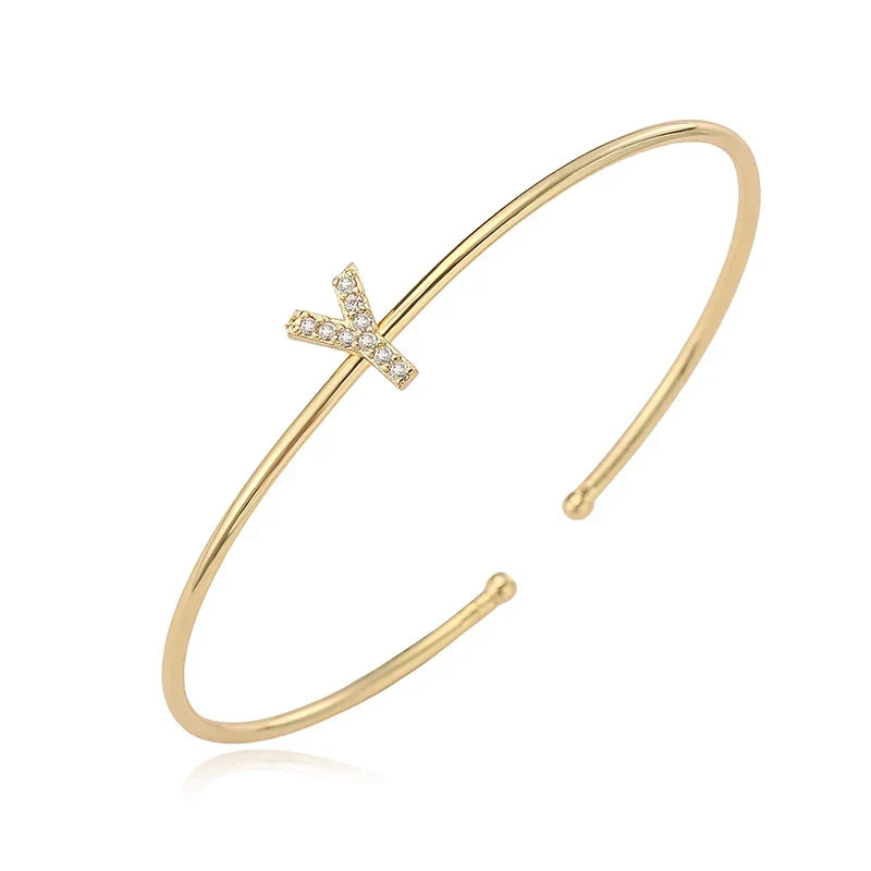Minimalist initial bracelet y
