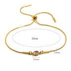 Bangle bracelet with colored birthstone