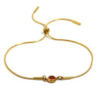 Bangle bracelet with colored birthstone