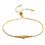 Bangle bracelet with colored birthstone