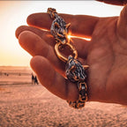 Giant Fenrir Viking Wolf Bracelet